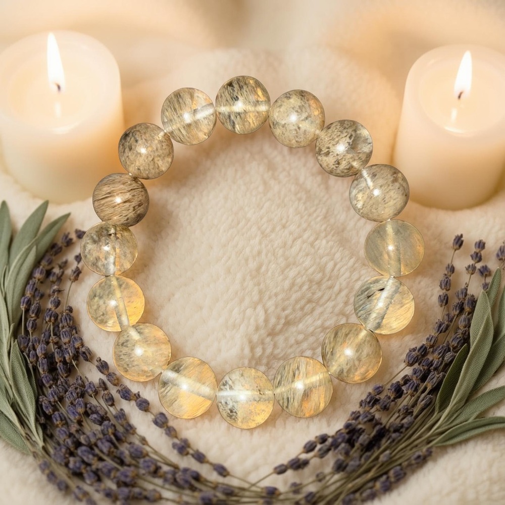🆕 12.5mm Yellow Quartz Bracelet
